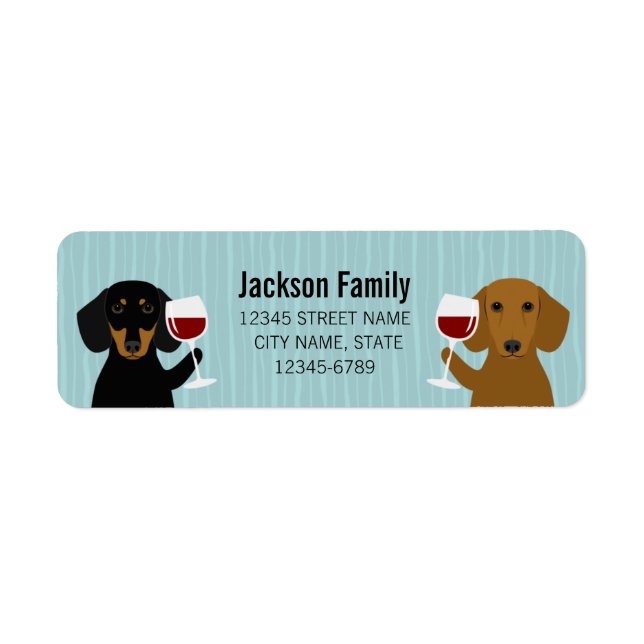 Dachshund Return Address Labels (Front)