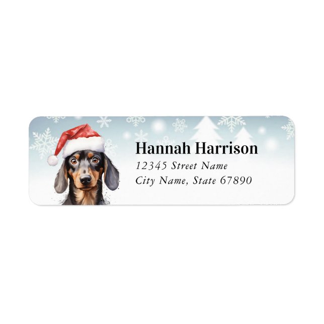 Dachshund Return Address Labels (Front)