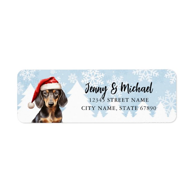 Dachshund Return Address Labels (Front)