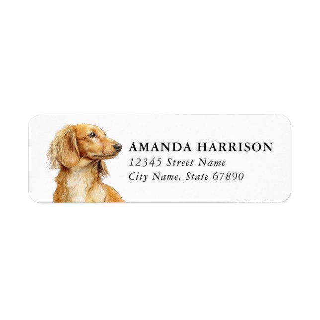 Dachshund Return Address Labels (Front)