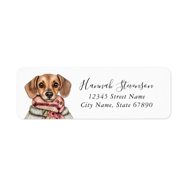 Dachshund Return Address Labels (Front)