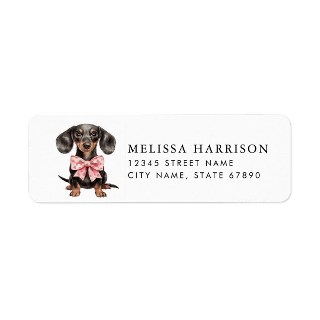 Dachshund Return Address Labels (Front)