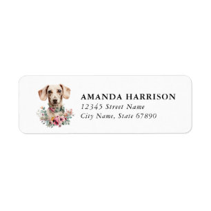 Dachshund Return Address Labels