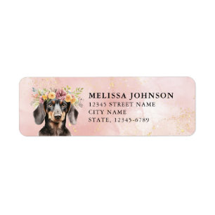 Dachshund Return Address Labels