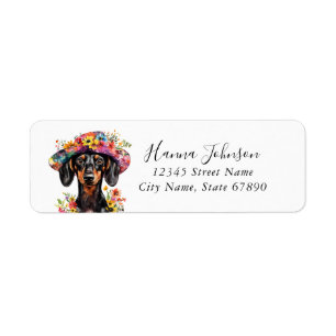 Dachshund Return Address Labels