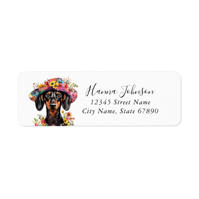 Dachshund Return Address Labels (Front)