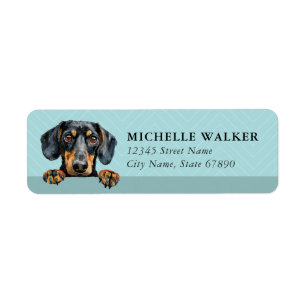 Dachshund Return Address Labels
