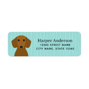 Dachshund Return Address Labels
