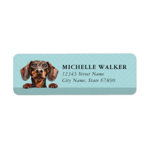 Dachshund Return Address Labels