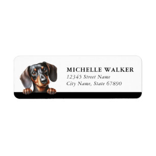 Dachshund Return Address Labels