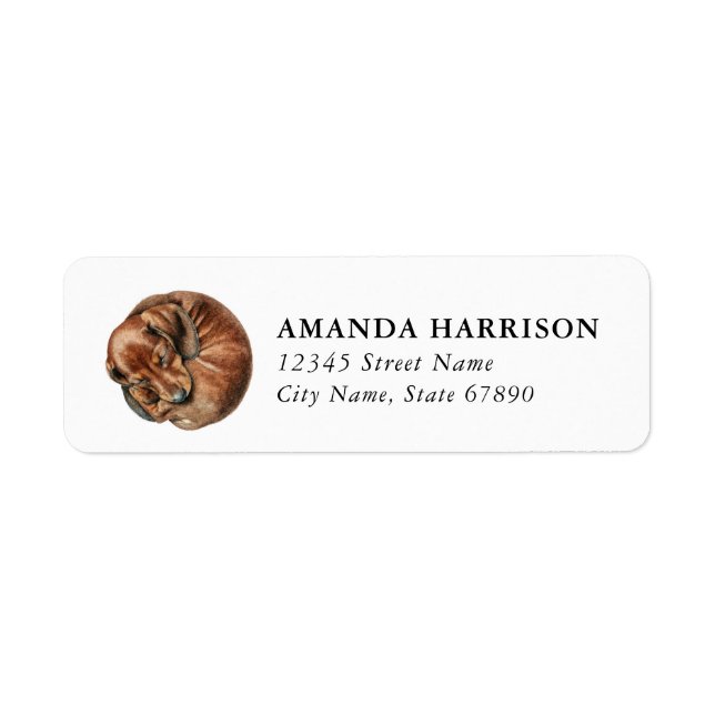 Dachshund Return Address Labels (Front)
