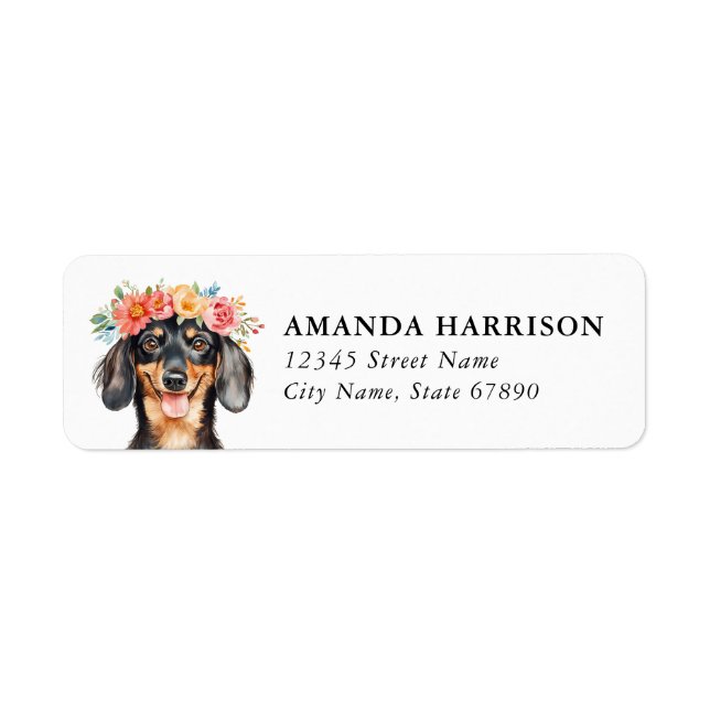 Dachshund Return Address Labels (Front)