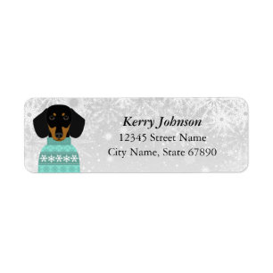 Dachshund Return Address Labels