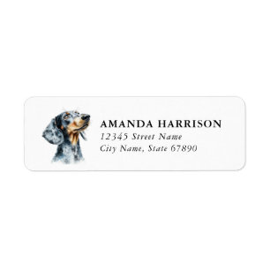Dachshund Return Address Labels
