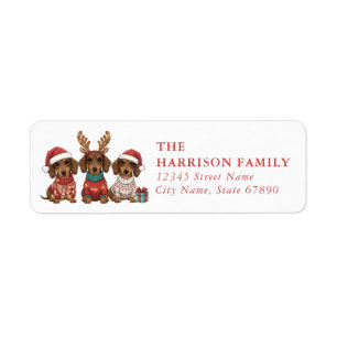 Dachshund Return Address Labels