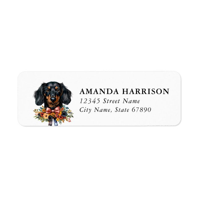 Dachshund Return Address Labels (Front)