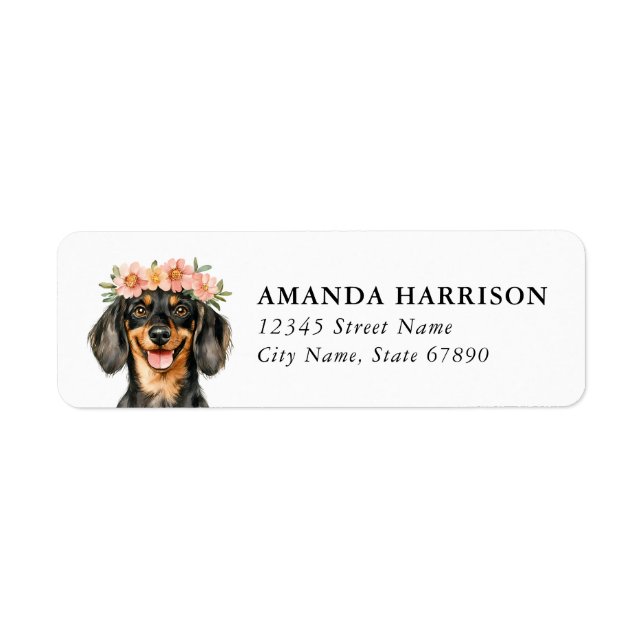 Dachshund Return Address Labels (Front)