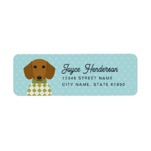 Dachshund Return Address Labels