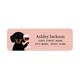 Dachshund Return Address Labels