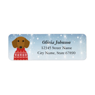 Dachshund Return Address Labels