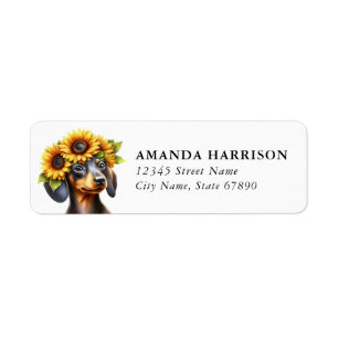 Dachshund Return Address Labels