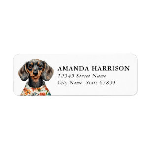 Dachshund Return Address Labels