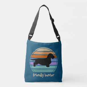 Dachshund Rough Hair - Silhouette 1 Crossbody Bag