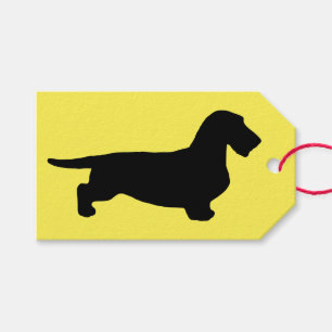 Dachshund Rough Hair - Silhouette 1 Gift Tags