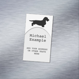 Dachshund Rough Hair - Silhouette 1 Magnetic Business Card