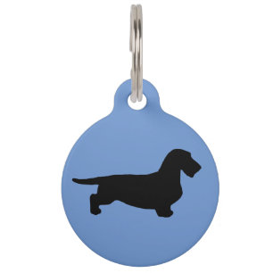 Dachshund Rough Hair - Silhouette 1 Pet Tag