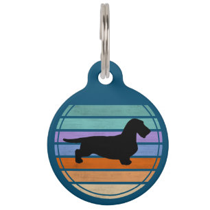 Dachshund Rough Hair - Silhouette 1 Pet Tag