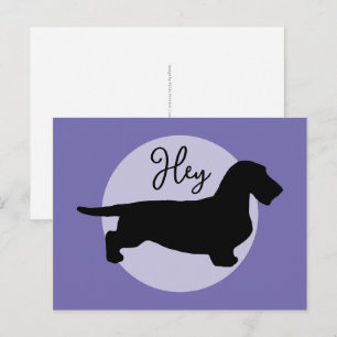 Dachshund Rough Hair - Silhouette 1 Postcard