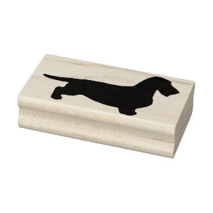 Dachshund Rough Hair - Silhouette 1 Rubber Stamp