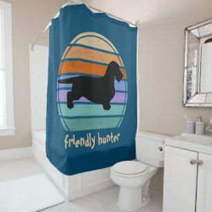 Dachshund Rough Hair - Silhouette 1 Shower Curtain