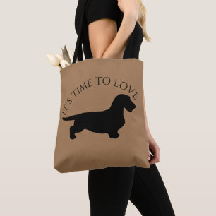 Dachshund Rough Hair - Silhouette 1 Tote Bag