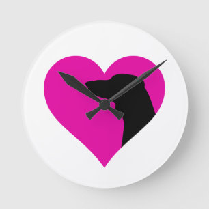Dachshund round clock