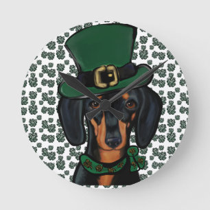 DACHSHUND           ROUND CLOCK