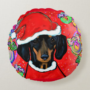 DACHSHUND ROUND CUSHION