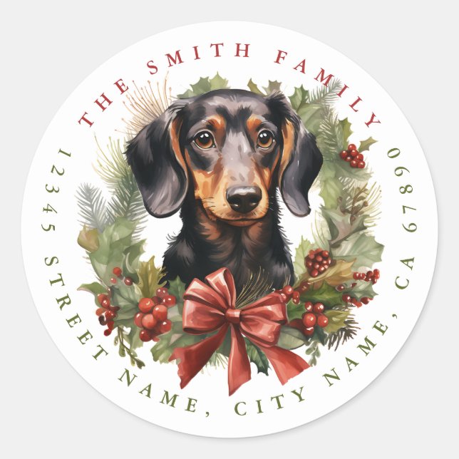 Dachshund Round Stickers (Front)
