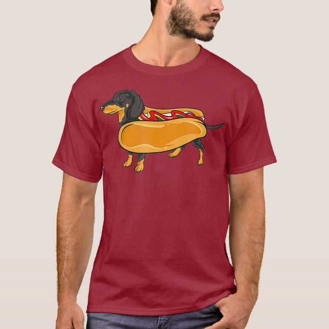 Dachshund s Hot Weiner Dog T-Shirt (Front)