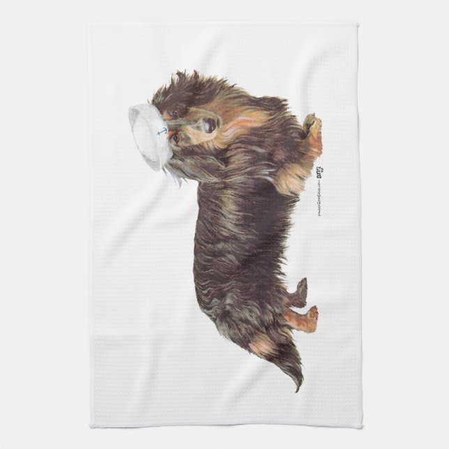 Dachshund Sailor Tea Towel (Vertical)