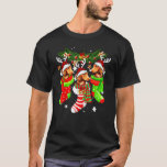 Dachshund Santa Christmas Socks Tree Light Xmas Ha T-Shirt<br><div class="desc">Dachshund Santa Christmas Socks Tree Light Xmas Hat  1</div>