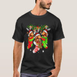 Dachshund Santa Christmas Socks Tree Light Xmas Ha T-Shirt<br><div class="desc">Dachshund Santa Christmas Socks Tree Light Xmas Hat</div>