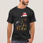 Dachshund Santa Christmas Tree Lights Xmas Dog T-Shirt<br><div class="desc">Dachshund Santa Christmas Tree Lights Xmas Dog</div>