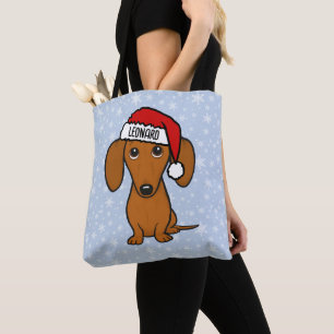 Dachshund Santa Cute Christmas Wiener Dog Holiday Tote Bag