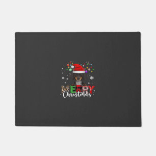 Dachshund Santa Dog Merry Christmas Oversized T-Sh Doormat