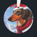 Dachshund, Santa Dog, Personalise,Christmas Ornament<br><div class="desc">Personalise this adorable Dachshund Christmas Ornament</div>