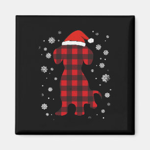 Dachshund Santa Hat Dog Lover Christmas Magnet