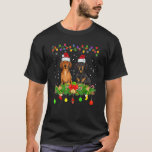 Dachshund Santa Hat Funny Christmas Pajama Dog T-Shirt<br><div class="desc">Dachshund Santa Hat Funny Christmas Pajama Dog</div>