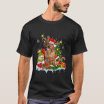 Dachshund Santa Hat Reindeer Christmas Lights T-Shirt<br><div class="desc">Dachshund Santa Hat Reindeer Christmas Lights Pajama Shirt. Perfect gift for your dad,  mum,  papa,  men,  women,  friend and family members on Thanksgiving Day,  Christmas Day,  Mothers Day,  Fathers Day,  4th of July,  1776 Independent day,  Veterans Day,  Halloween Day,  Patrick's Day</div>